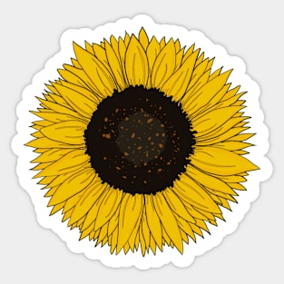 Sunflower Illustration Sticker